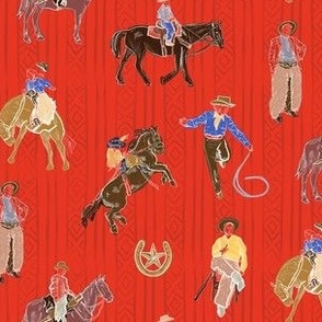Colorized Retro Rodeo - Red