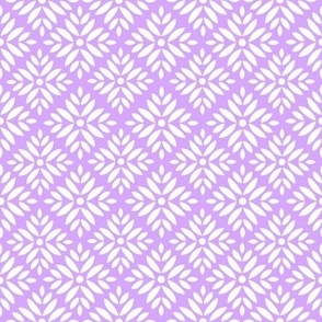 White Diamond Flowers on Lavender