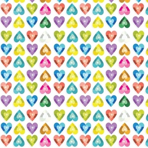Multi-Colored Jeweled Hearts