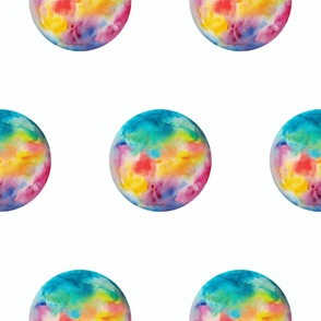 Colorful Planet Polka Dot - Large Version