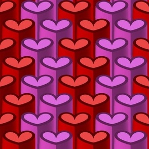 Pink and Purple Hearts