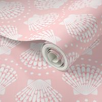 Pretty Scallop Shells - 2 directional - pink - medium scale