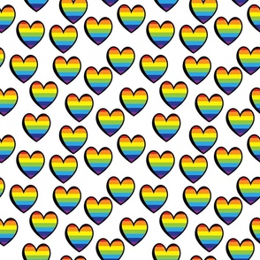 Rainbow Hearts LGBTQIA+ Pride