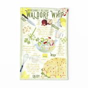 Waldorf Salad Recipe Tea Towel