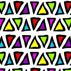 Colorful Neon Cartoon Triangles