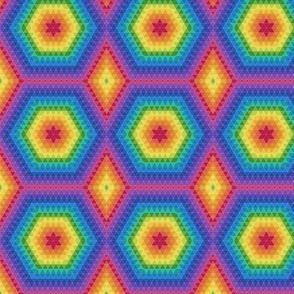 Colorful Rainbow Hexagon