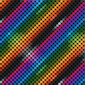 Colorful Rainbow Dots Pixels