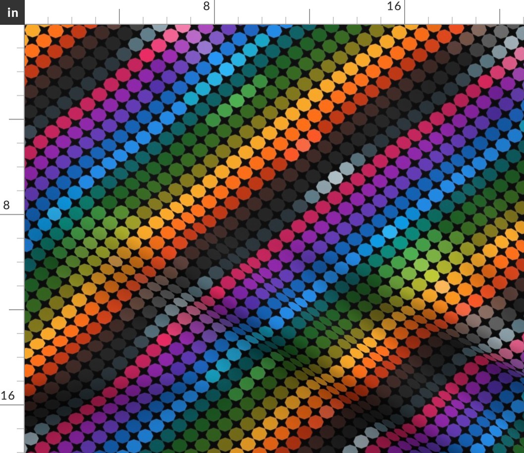 Colorful Rainbow Dots Pixels