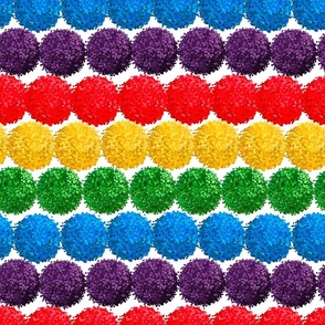 Rainbow Multicolor PomPom Balls