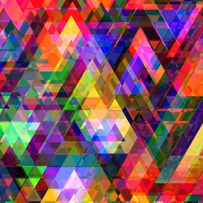 Angular Abstract and Colorful Triangles and Diamonds