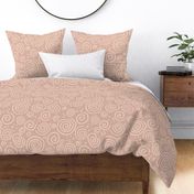 Organic Neutral Abstract Geometric Swirls in Browns (Large Scale)