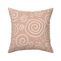 Organic Neutral Abstract Geometric Swirls in Browns (Large Scale)