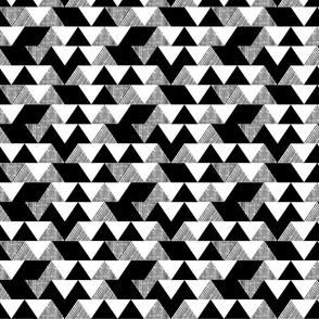 Black and white triangles One  (small scale)
