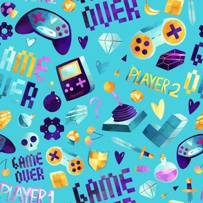 GAMER Photo Wallpaper Gaming Boys Teen Room Player Non-Woven ✈Fast  Shipping✈