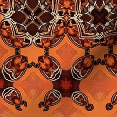  Art Fabric Contemporary Abstract Batik in fall colors