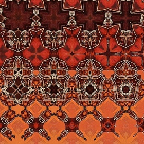  Art Fabric Contemporary Abstract Batik in fall colors