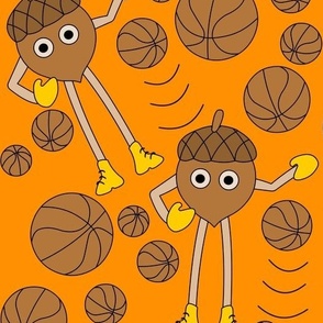 Basketball Nut Pattern Orange