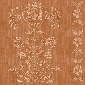 Stitch Folk Floral Terra Cotta