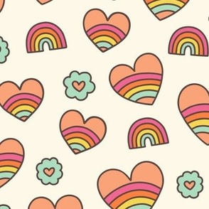 Rainbow Hearts (Large Scale)