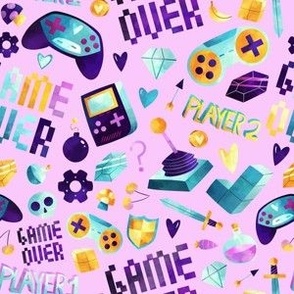 small print gamer pink