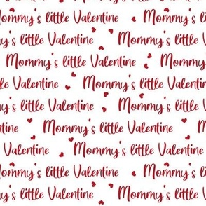 mommy's little valentine - red on white