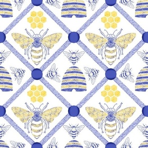 Bees N Honey, Blue and Yellow
