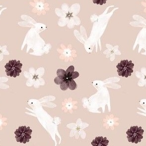 white rabbit-pink