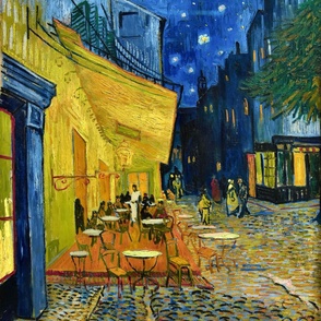 CAFE TERRACE AT NIGHT - VAN GOGH  (Large 36"x29" size)