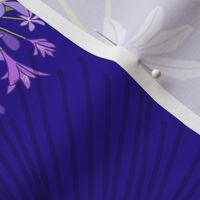 Agapanthus Chinoiserie Lace - sapphire blue, medium 