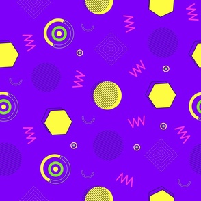 Purple and Yellow Abstract Geometric
