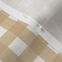 3/4" Wilmington Tan on Cream Cross Hatch Plaid