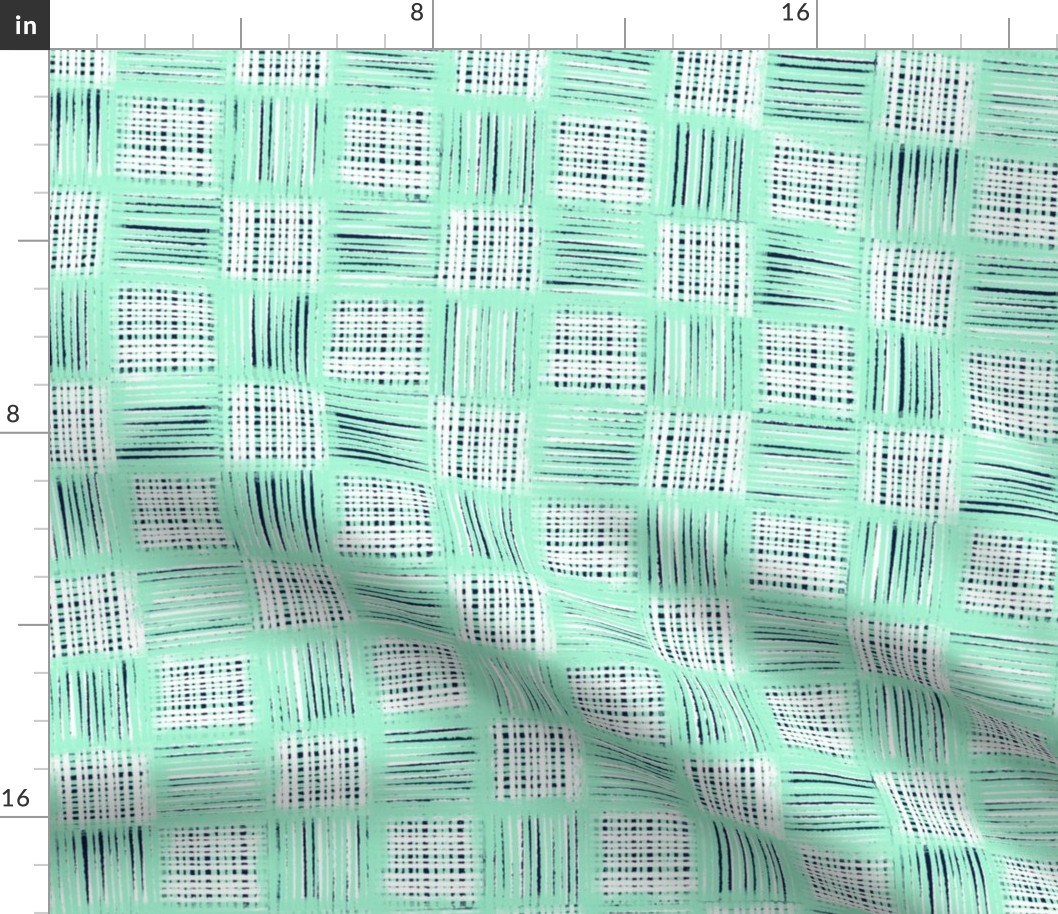 Picnic at the Beach Mint Checks DesignerSpr22