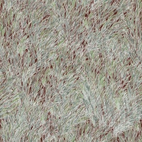 Sea Grass - large scale - red background