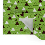 White and maroon triangles - Medium scale