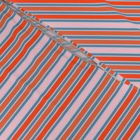 Orange, red, pink and blue stripes - Small scale