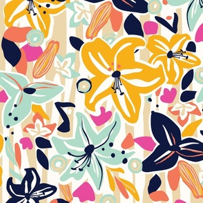 Flora Lively | Mint | Papaya | Marigold | Hot Pink | Sand | Spring/Summer 2022  ©designsbyroochita