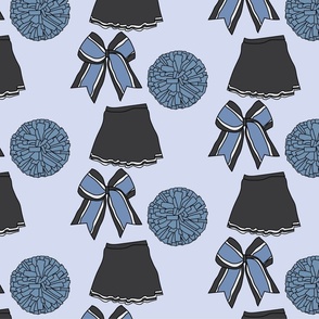 Blue Cheerleading Pattern by Courtney Graben