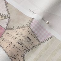 Shabby chic Crazy Quilt - pink small