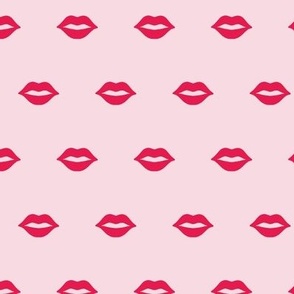 Medium Pink and Red Kisses Valentines Day Lips