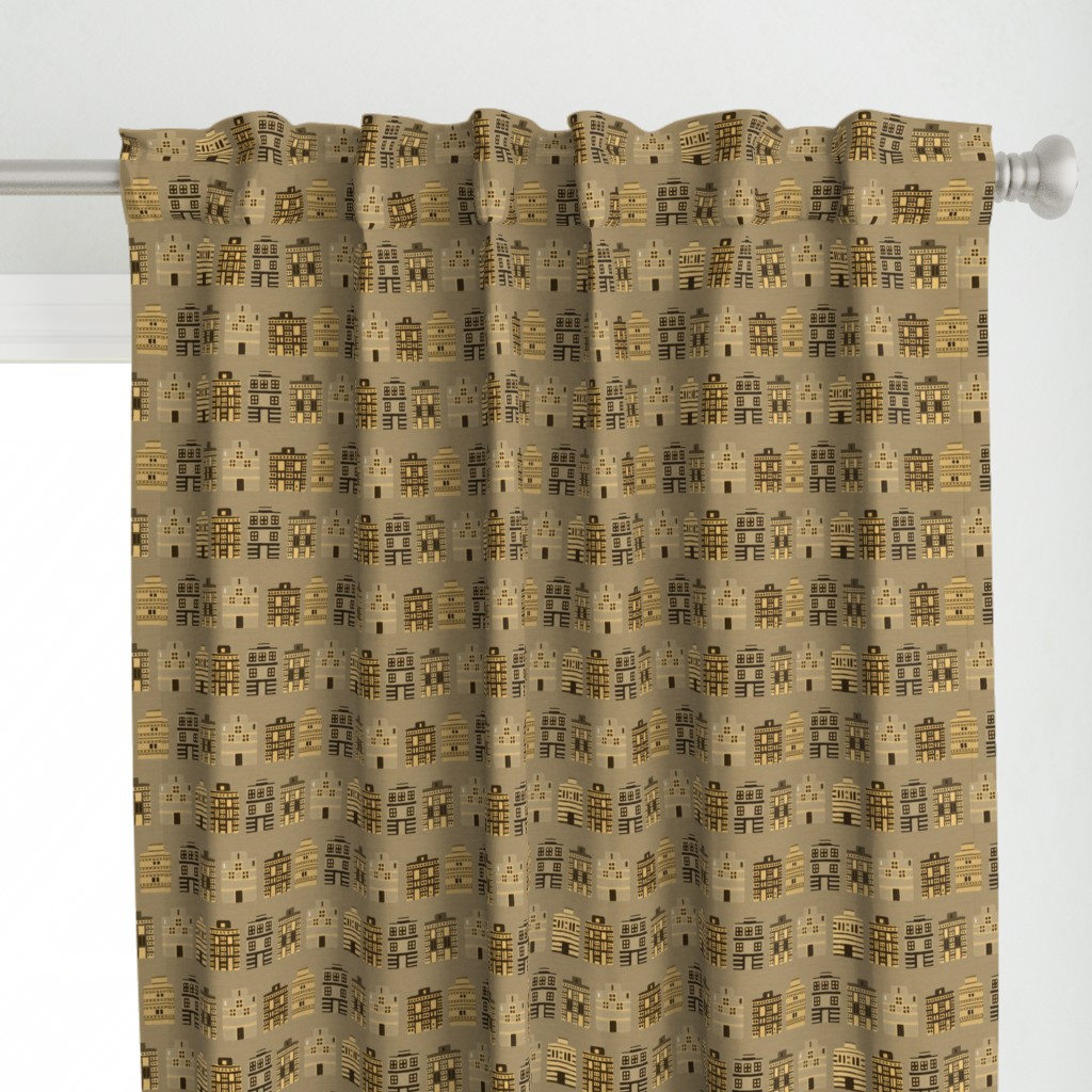 Stark Minoan houses on linen weave by Su_G_©SuSchaefer