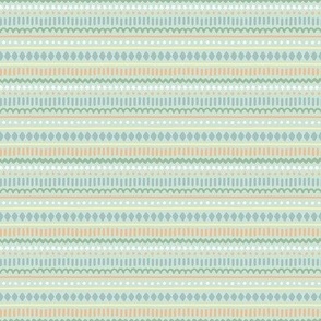 Spring Doodle Stripe - Mint, Small Scale