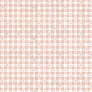 Blush Heart Gingham - Tiny Scale