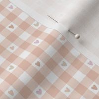 Blush Heart Gingham - Small Scale