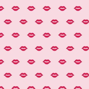 Small Pink and Red Kisses Valentines Day Lips