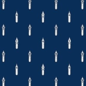 Dip Pen Nibs Sparse Pattern (Navy and Grey) – Small Scale