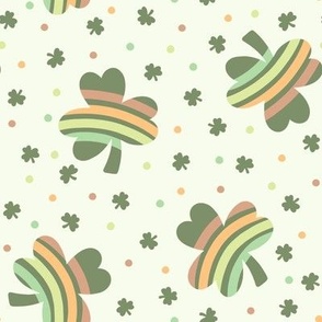 Muted Rainbow Shamrocks (Large Scale)