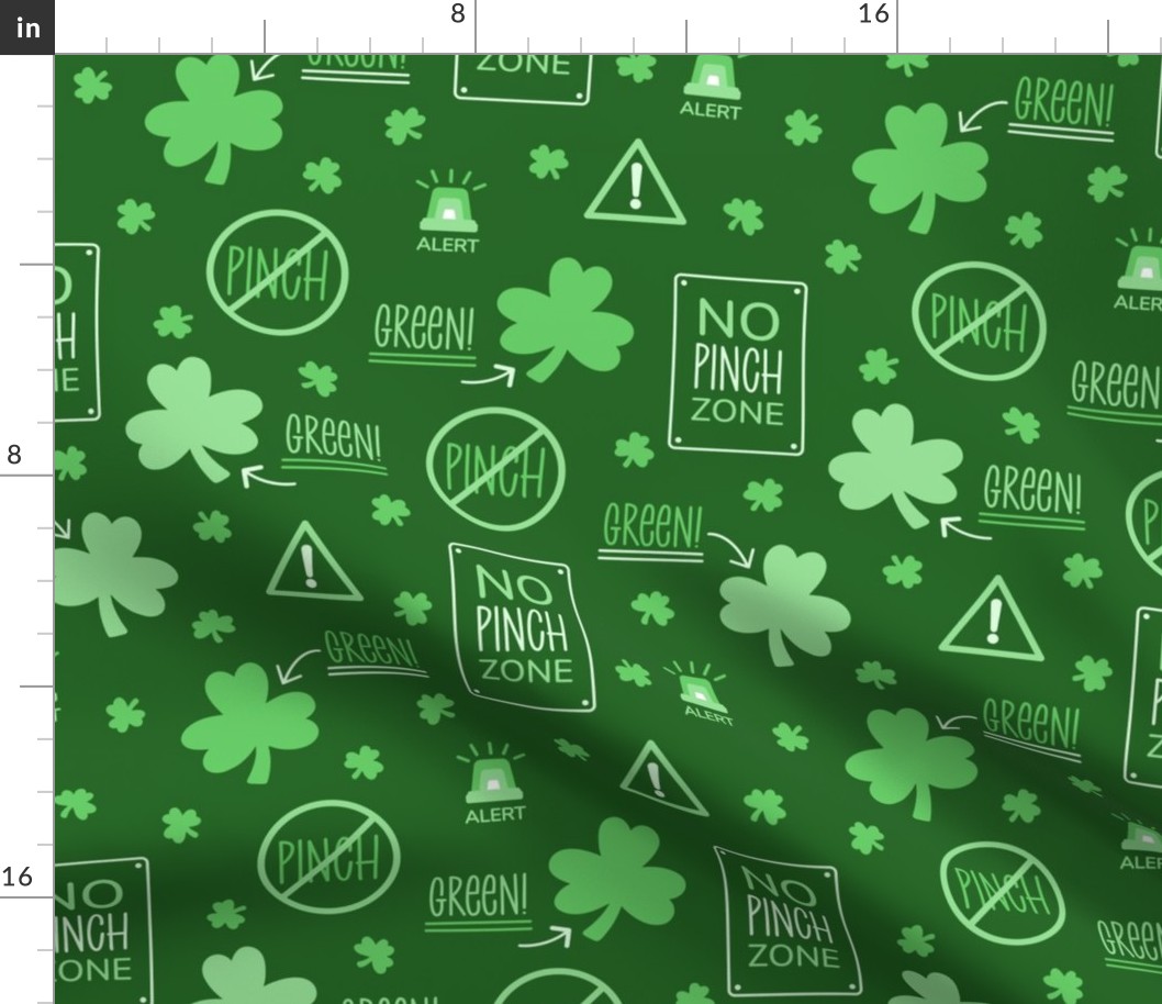 St Patrick's Day No Pinches Dark Green (Large Scale)