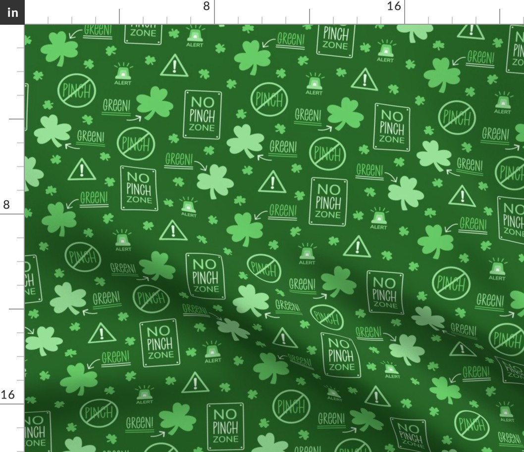 St Patrick's Day No Pinches Dark Green (Small Scale)