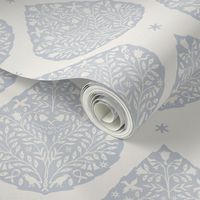 Custom Egyptian paisley soft  blue on cream