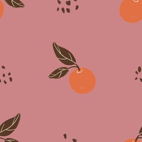 Large Scale Kids Oranges Boho Neutral Nude Kink